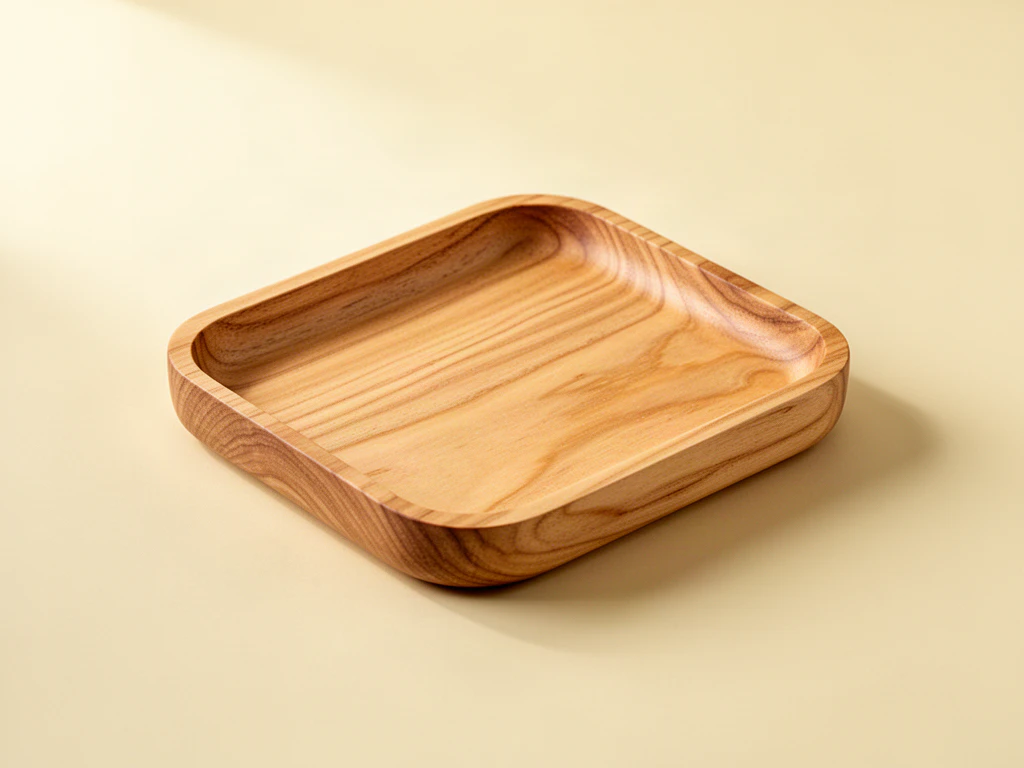 Cedar Desk Tray shown on a warm cream background
